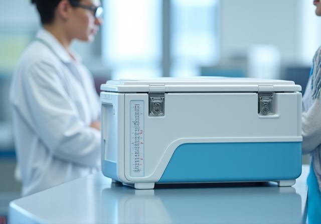 Gekühlte Transportbox für medizinische Proben